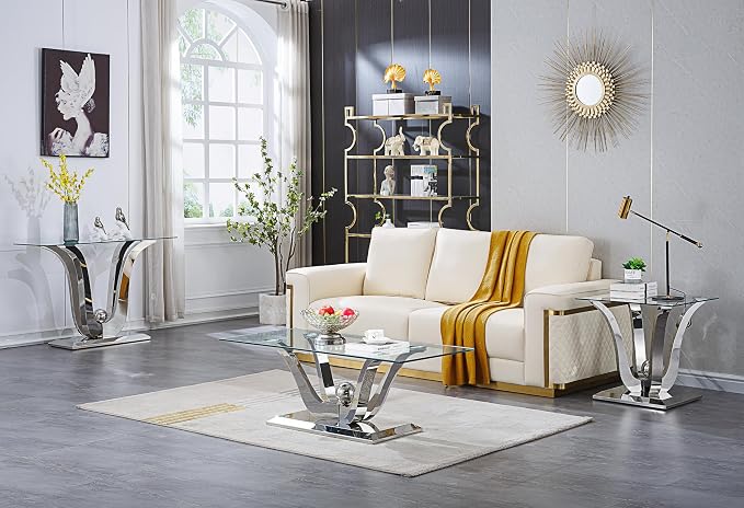 Silver Console Table
