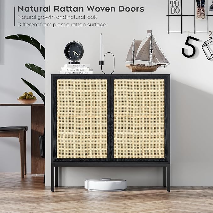 Black/Natural With Square Doors