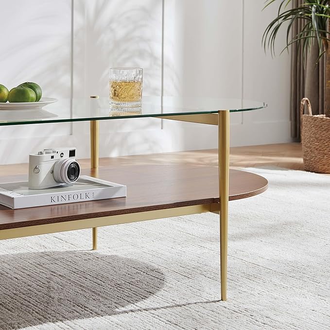 Clear & Walnut