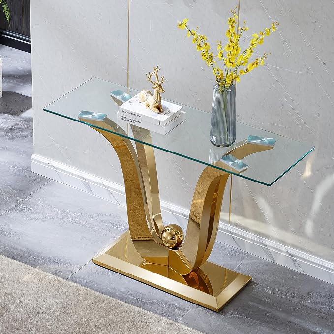 Gold Console Table