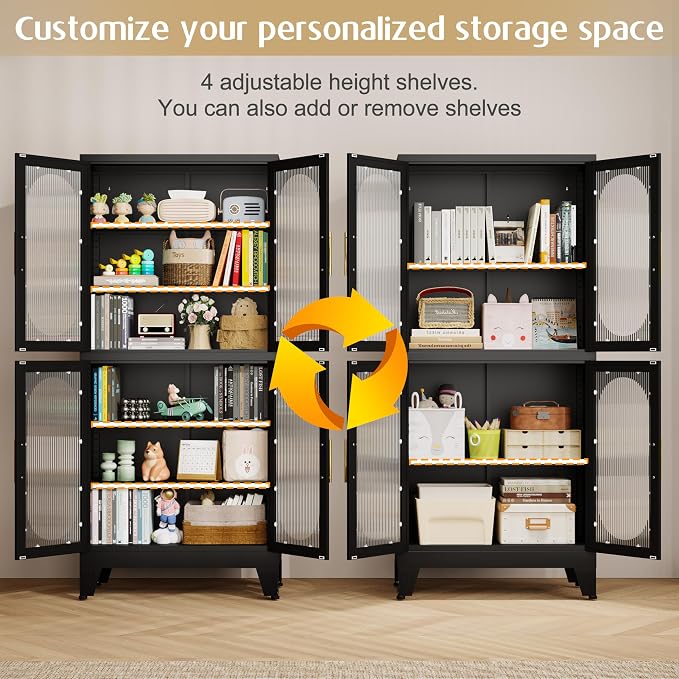 4 Shelves-black