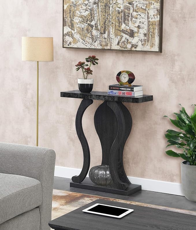 Faux Black Marble/Weathered Gray