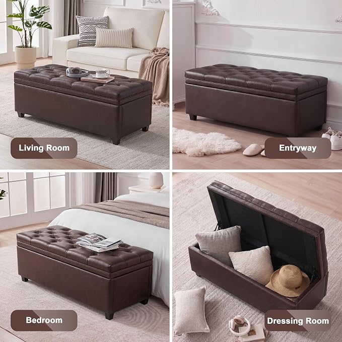 Faux Leather Dark Brown