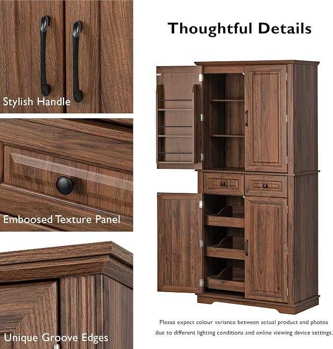 Brown 4 Doors 2 Drawers +Mdf
