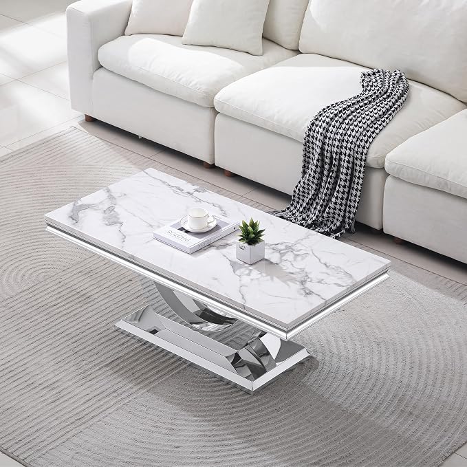 Style3:coffee Table-white&silver