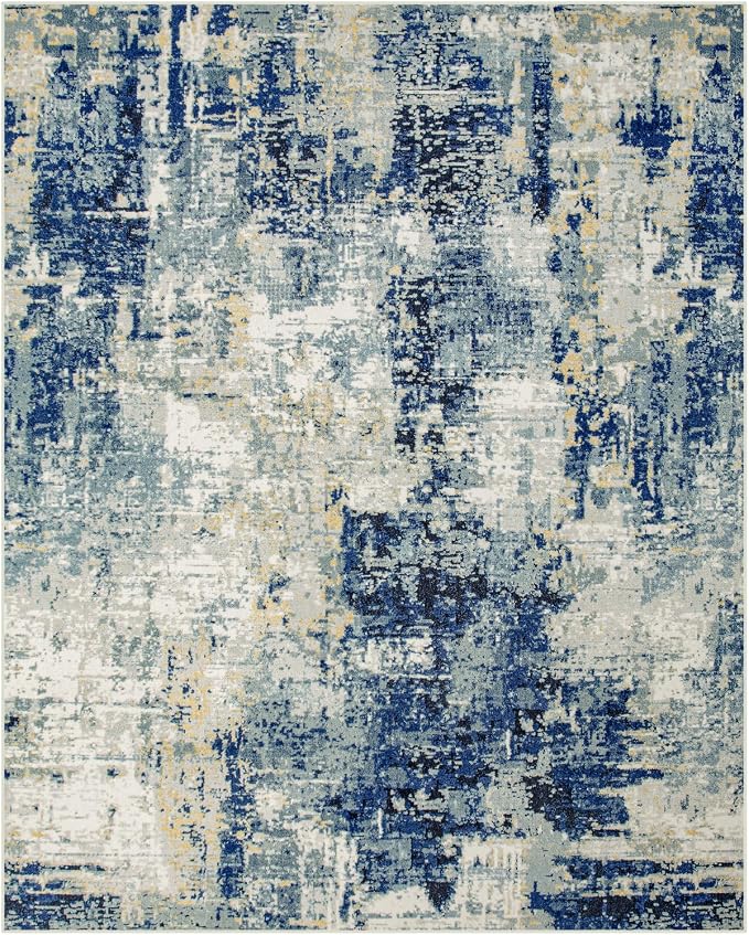 Light Blue-dark Blue-white-gray-light Yellow
