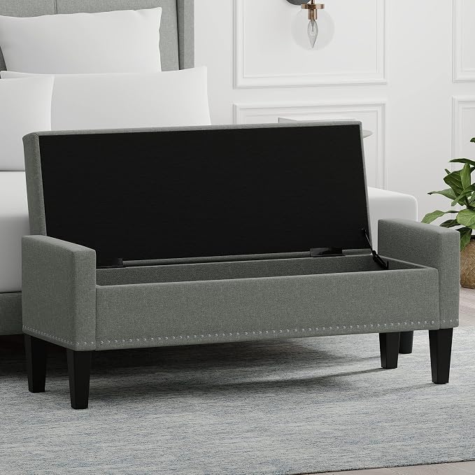 Stone (Light Gray) With Nailhead Trim