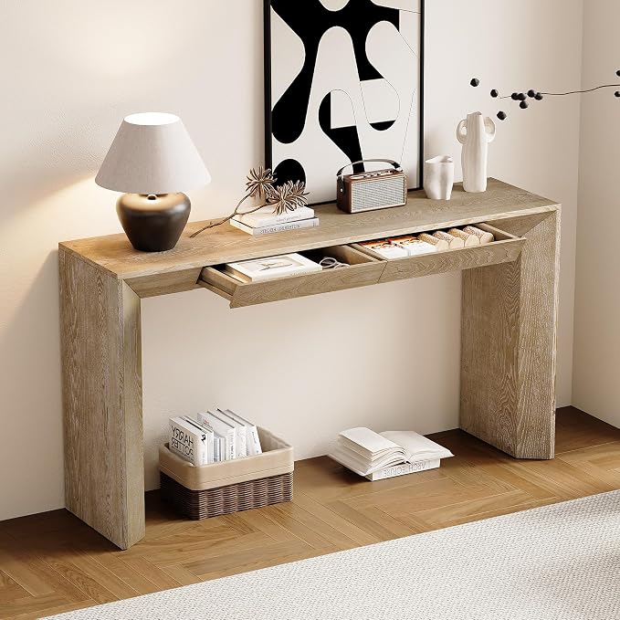 60in Natural With Drawers
