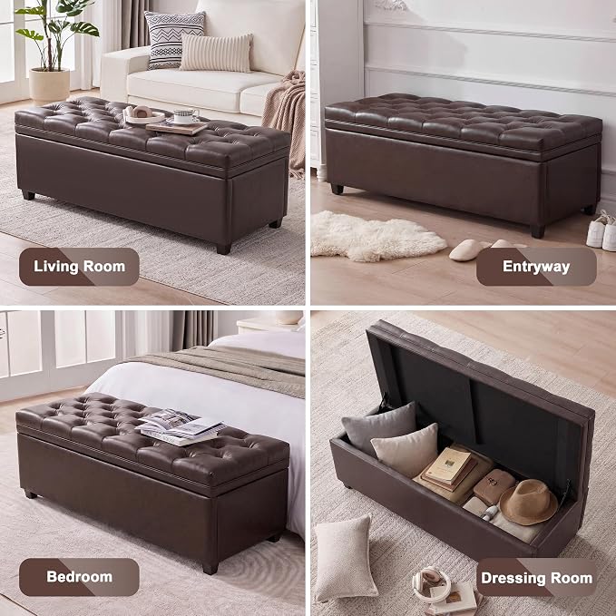 Faux Leather Dark Brown