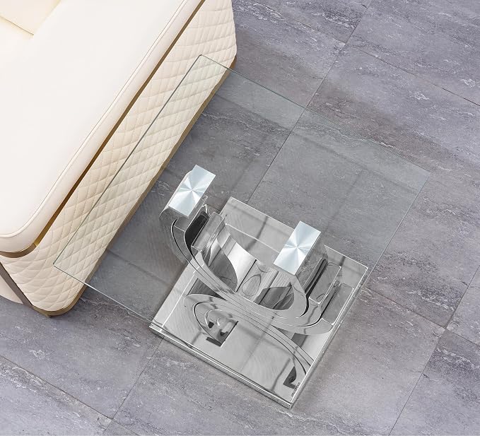 Silver - End Table (Three Semi-circular Base)