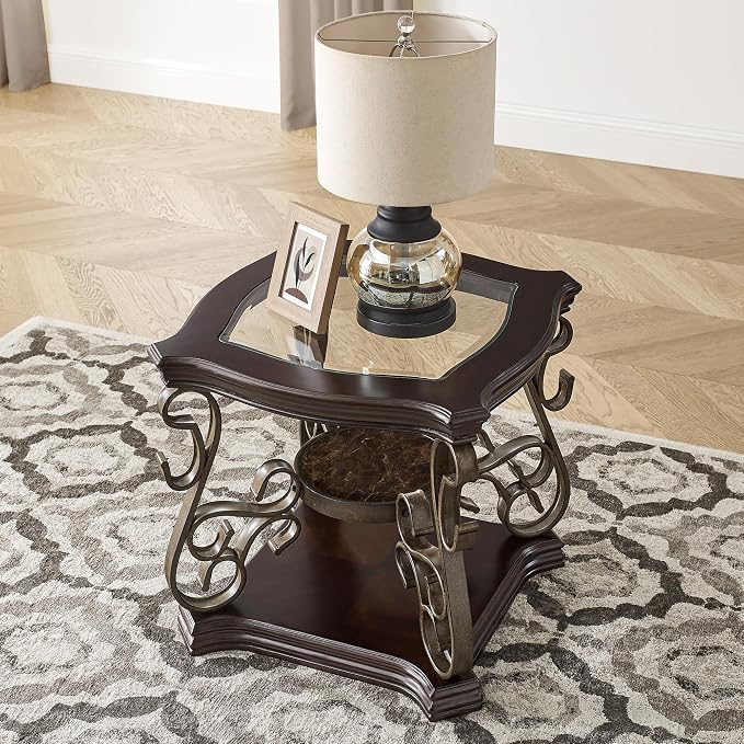 End Table, Dark Brown