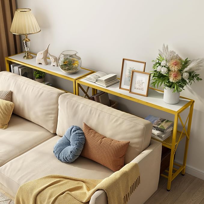 Gold and White