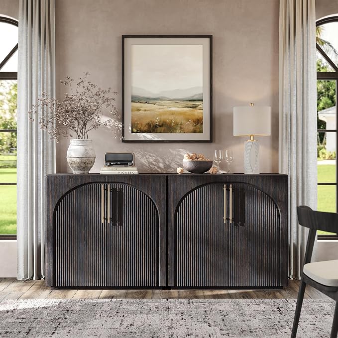 Dark Walnut-fluted Doors