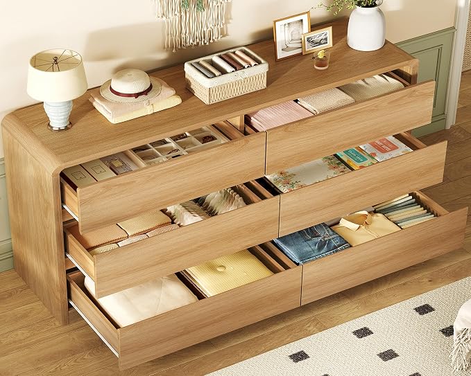 A-natural, 6 Drawers Curved Edge