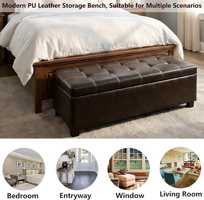 Faux Leather Brown