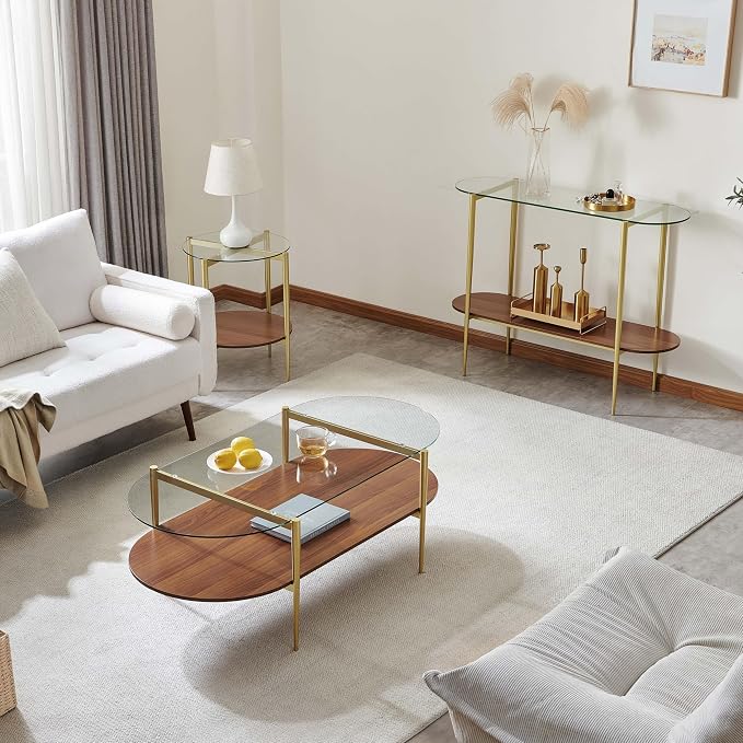 Clear & Walnut
