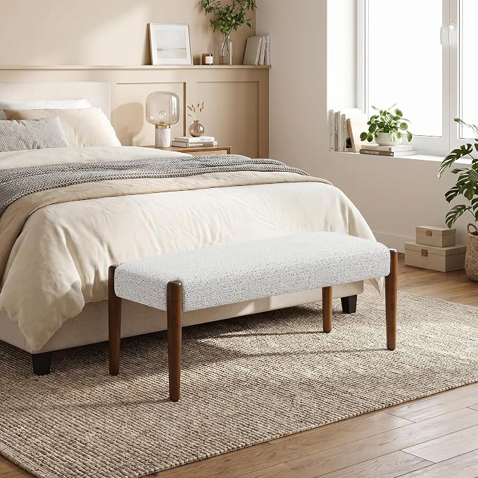 Heathered Off-white With Walnut Leg
