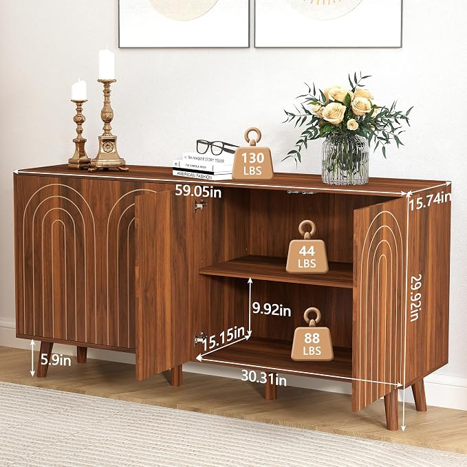Walnut 1 Pack-4 Door