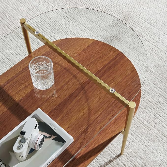 Clear & Walnut
