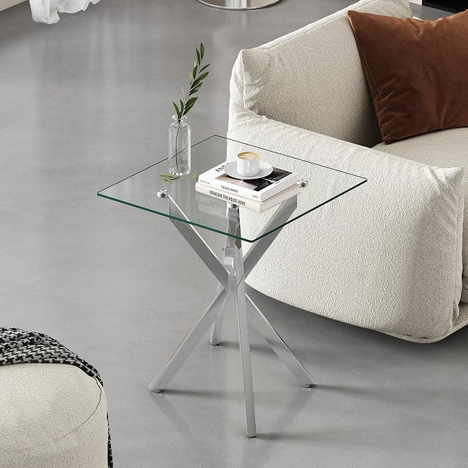 Square Top & Silver Base
