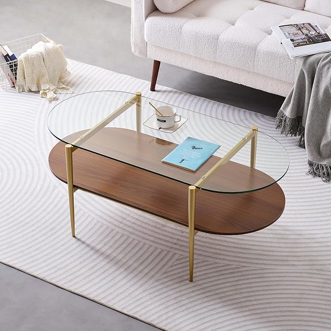 Clear & Walnut