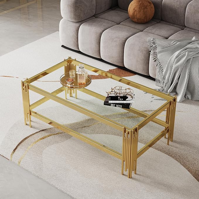 Clear Glass and Gold Frame