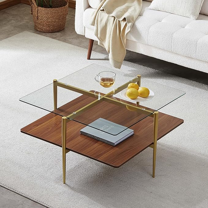 Clear & Walnut
