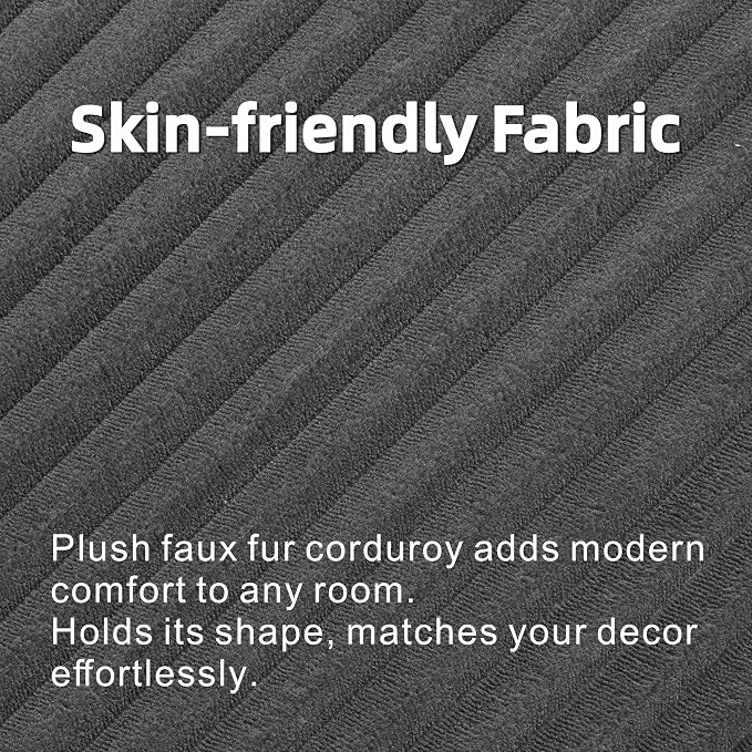 Dark Grey Corduroy