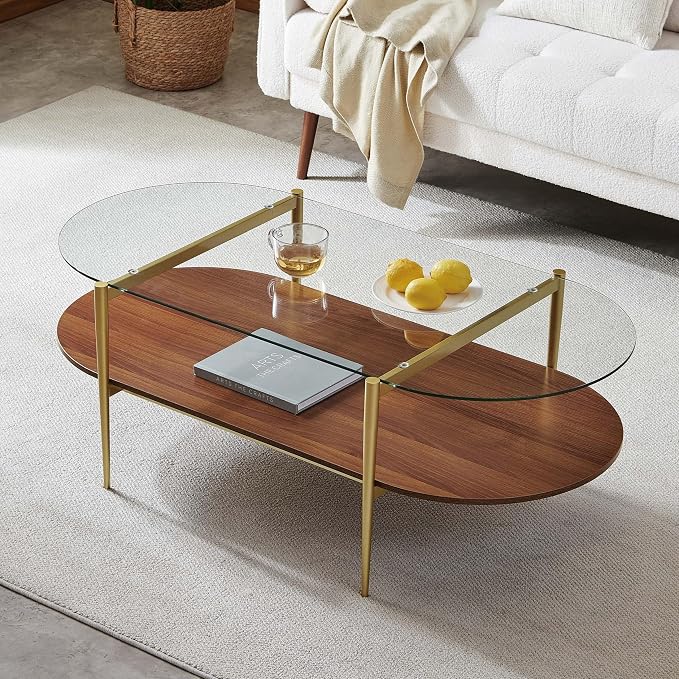 Clear & Walnut